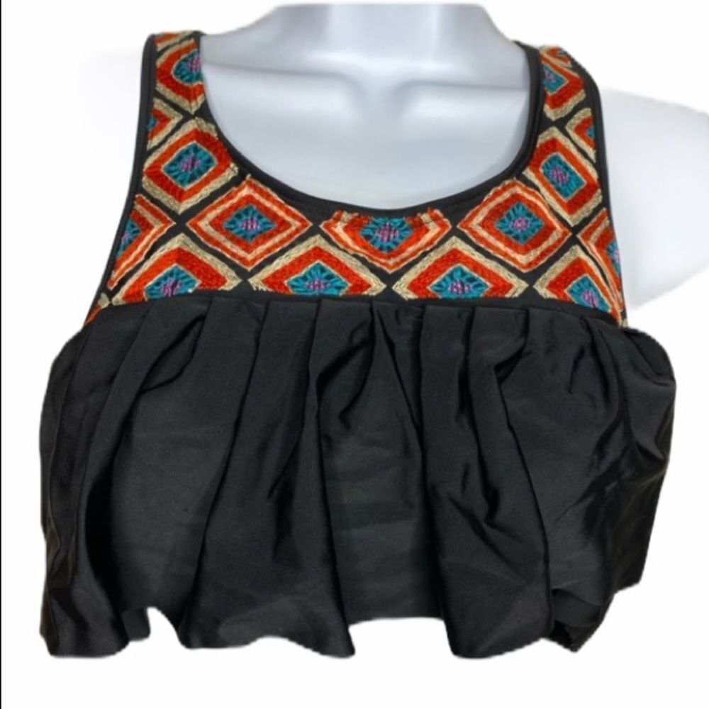 Beach Riot Embroidered Flutter Bikini Top